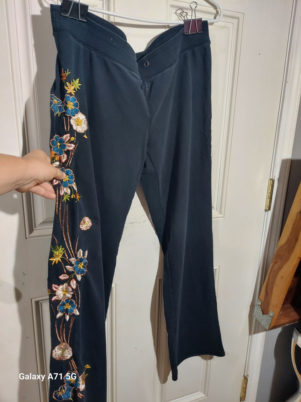 Lucky Brand Vintage Y2K Embroidered Wide Leg Sweatpants L